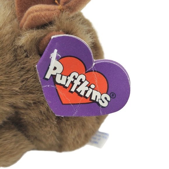 Vtg Puffkins Swibco GUS THE MOOSE Plush ANIMAL 1994 w/Tags 5" Woodland Mini Toy - Picture 3 of 9